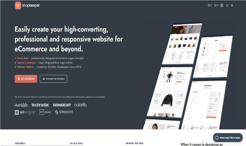 Shopkeeper - Highly Converting, Professional & Responsive Website for Ecommerce and Beyond